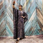 Grace Handcrafted Tie-Dye Kaftan – Plus Size Boho Rayon Dress | ZinniaPearl - Image 6