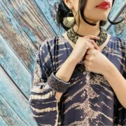 Grace Handcrafted Tie-Dye Kaftan – Plus Size Boho Rayon Dress | ZinniaPearl - Image 7