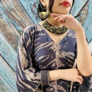 Grace Handcrafted Tie-Dye Kaftan – Plus Size Boho Rayon Dress | ZinniaPearl - Image 8