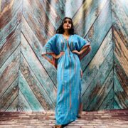 Hand Tie Dye Rayon Kaftan: Boho Maxi Dress
