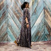 Grace Handcrafted Tie-Dye Kaftan – Plus Size Boho Rayon Dress | ZinniaPearl - Image 2