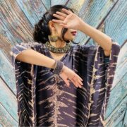 Grace Handcrafted Tie-Dye Kaftan – Plus Size Boho Rayon Dress | ZinniaPearl - Image 10
