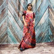 Celeste Hand-Dyed Cotton Maxi Dress – Boho Festival Off-Shoulder Tie-Dye | ZinniaPearl