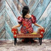 Celeste Hand-Dyed Cotton Maxi Dress – Boho Festival Off-Shoulder Tie-Dye | ZinniaPearl - Image 9