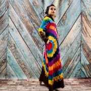 Dream Hand-Dyed Jersey Cotton Hoodie Duster – Boho Festival Cardigan | ZinniaPearl - Image 2