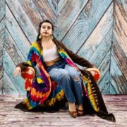 Dream Hand-Dyed Jersey Cotton Hoodie Duster – Boho Festival Cardigan | ZinniaPearl - Image 8