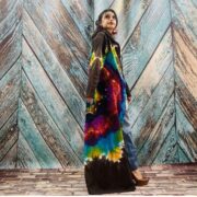 Dream Hand-Dyed Jersey Cotton Hoodie Duster – Boho Festival Cardigan | ZinniaPearl - Image 3