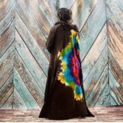 Dream Hand-Dyed Jersey Cotton Hoodie Duster – Boho Festival Cardigan | ZinniaPearl - Image 5