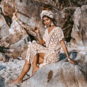 Myko Cotton Hand Crochet Kaftan Tunic Dress Pullover Beach Coverup Festival Summer Dress Handmade - Image 6