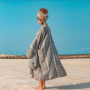Handmade Crochet Duster | Platinum Cotton Resort Wear – Isa Kimono by ZinniaPearl - Image 3