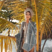 Handmade Crochet Duster | Platinum Cotton Resort Wear – Isa Kimono by ZinniaPearl - Image 7