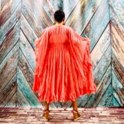 Boho Tie-Dye Maxi Duster – Kara Ruffled Festival Kimono Cover-UpUp - Image 4