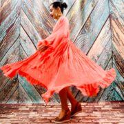 Boho Tie-Dye Maxi Duster – Kara Ruffled Festival Kimono Cover-UpUp - Image 9