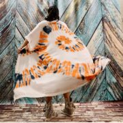 Hand Tiedye Rayon Kimono Duster: Boho Festival Beach Coverup - Image 6