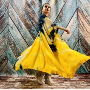 Hand Tiedye Rayon Kimono Duster: Boho Maxi Beach Coverup - Image 6