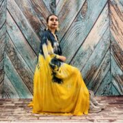 Hand Tiedye Rayon Kimono Duster: Boho Maxi Beach Coverup - Image 10