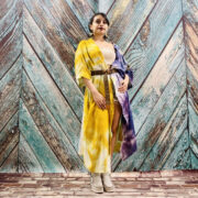 Hand Tiedye Rayon Kimono Duster: Boho Festival Beach Coverup