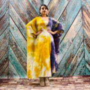 Hand Tiedye Rayon Kimono Duster: Boho Festival Beach Coverup - Image 6