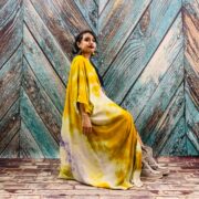 Hand Tiedye Rayon Kimono Duster: Boho Festival Beach Coverup - Image 9