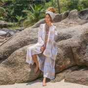 Handmade Crochet Cotton Kimono Duster | Festival Cover-Up – Flora by ZinniaPearl - Image 3