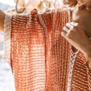 Handmade Crochet Embroidered Cotton Maxi Kaftan: Beach Resort Gown - Romantic - Image 6