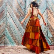 Handmade Cotton Patchwork Pinafore Dress | Boho Hippie Festival Maxi – Binsa by ZinniaPearl - Image 6