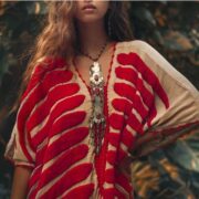 Handmade Cotton Kaftan Maxi Dress | Embroidered Crochet Tunic | Oceano by ZinniaPearl - Image 7
