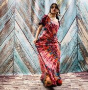 Celeste Hand-Dyed Cotton Maxi Dress – Boho Festival Off-Shoulder Tie-Dye | ZinniaPearl - Image 6