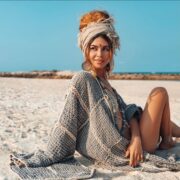 Handmade Crochet Duster | Platinum Cotton Resort Wear – Isa Kimono by ZinniaPearl - Image 8