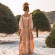 Zora Kaftan – Handmade Crochet Cotton | Rose Boho Maxi Dress by ZinniaPearl - Image 3