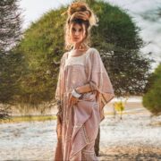 Zora Kaftan – Handmade Crochet Cotton | Rose Boho Maxi Dress by ZinniaPearl - Image 5