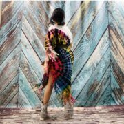 Handmade Tie-Dye Fringe Poncho | Boho Festival Kaftan, Plus Size – Arlo by ZinniaPearl - Image 8