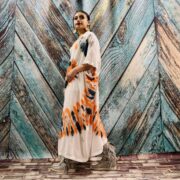 Hand Tiedye Rayon Kimono Duster: Boho Festival Beach Coverup - Image 2