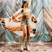 Hand Tiedye Rayon Kimono Duster: Boho Festival Beach Coverup - Image 7