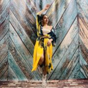 Hand Tiedye Rayon Kimono Duster: Boho Maxi Beach Coverup - Image 8