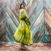 Hand-Dyed Rayon Kimono Duster: Boho Festival Maxi Coverup - Image 2