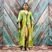 Hand-Dyed Rayon Kimono Duster: Boho Festival Maxi Coverup - Image 7