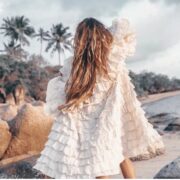 Boho Ruffled Cotton Duster Kimono – Charm Beach & Resort Wear - Image 4