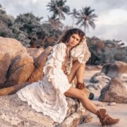 Boho Ruffled Cotton Duster Kimono – Charm Beach & Resort Wear - Image 9