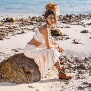 Handmade Raw Cotton 2-Piece Set – Boho Tube Top & Capri Pants for Beachwear - Image 6