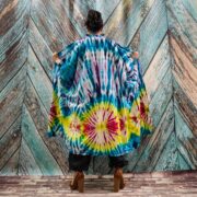 Cypress Hand Tie-Dye Cotton Maxi Kimono Duster – Boho Festival Cardigan | ZinniaPearl - Image 5