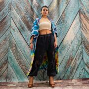Cypress Hand Tie-Dye Cotton Maxi Kimono Duster – Boho Festival Cardigan | ZinniaPearl - Image 6