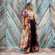 Kayla Hand Tie-Dye Cotton Maxi Hoodie Duster – Festival Beach Kimono | ZinniaPearl - Image 3