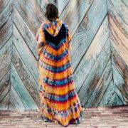Kayla Hand Tie-Dye Cotton Maxi Hoodie Duster – Festival Beach Kimono | ZinniaPearl - Image 7