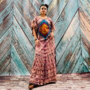 Celeste Hand-Dyed Cotton Maxi Dress – Boho Festival Off-Shoulder Tie-Dye | ZinniaPearl - Image 6