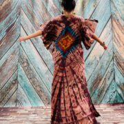 Celeste Hand-Dyed Cotton Maxi Dress – Boho Festival Off-Shoulder Tie-Dye | ZinniaPearl - Image 9