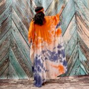 Grace Handcrafted Tie-Dye Kaftan – Plus Size Boho Rayon Dress | ZinniaPearl - Image 3