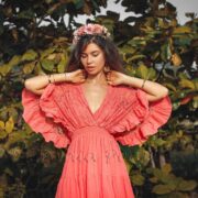 Boho Cotton Maxi Dress – Lunette Lace-Trimmed Gown in Italian Vintage Style - Image 4