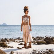 Handmade Raw Cotton 2-Piece Set – Boho Tube Top & Capri Pants for Beachwear - Image 8