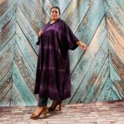 Handmade Tie-Dye Cotton Hoodie Kimono – Willow Plus Size Boho Festival Duster - Image 2